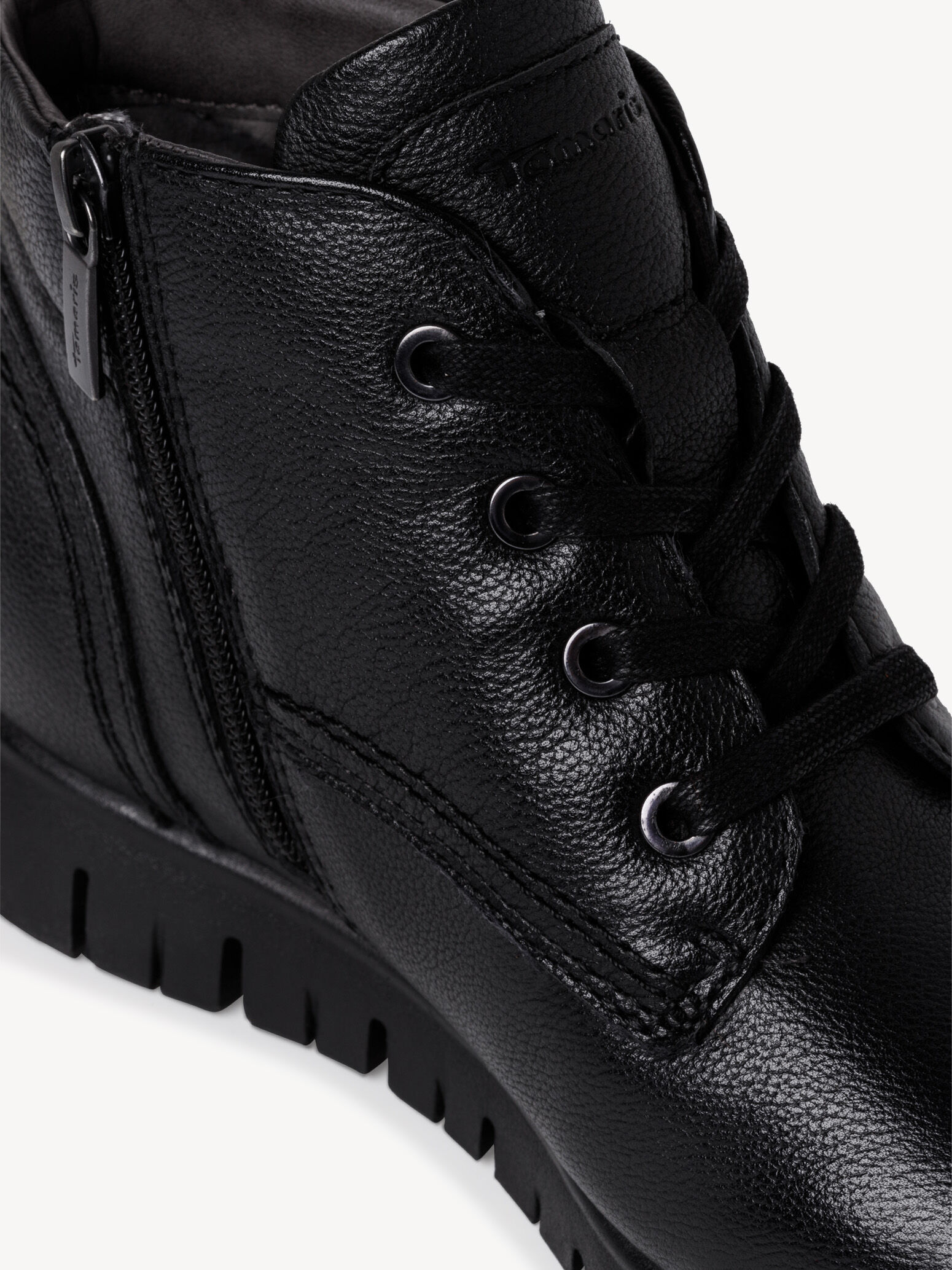 Bottine en cuir - noir