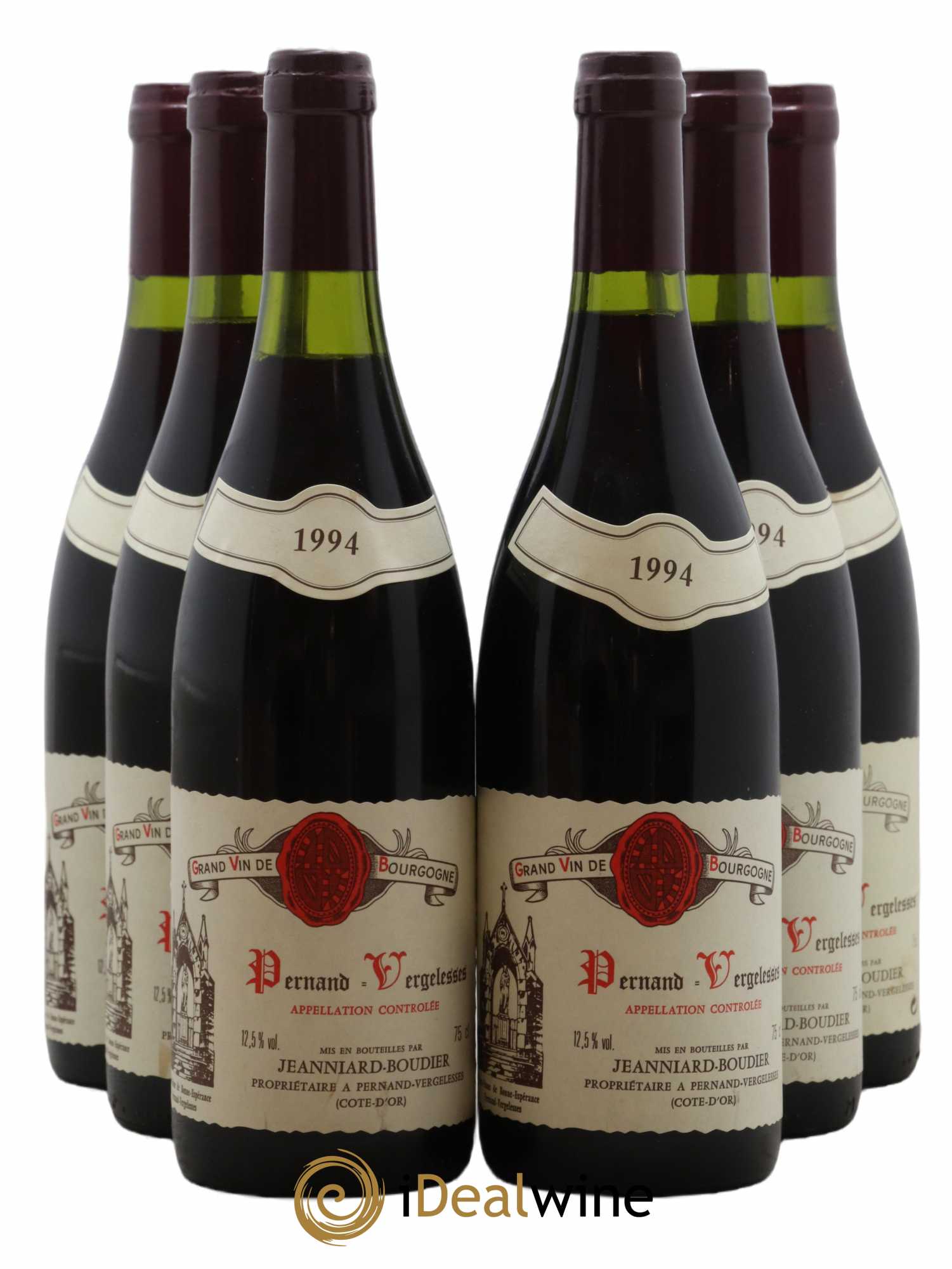 Pernand-Vergelesses Domaine Jeanniard Boudier 1994 - Lot de 6 Bouteilles