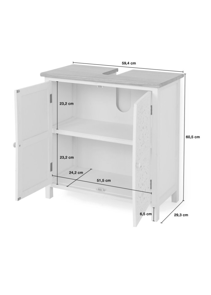 Waschbeckenunterschrank mit Ornament