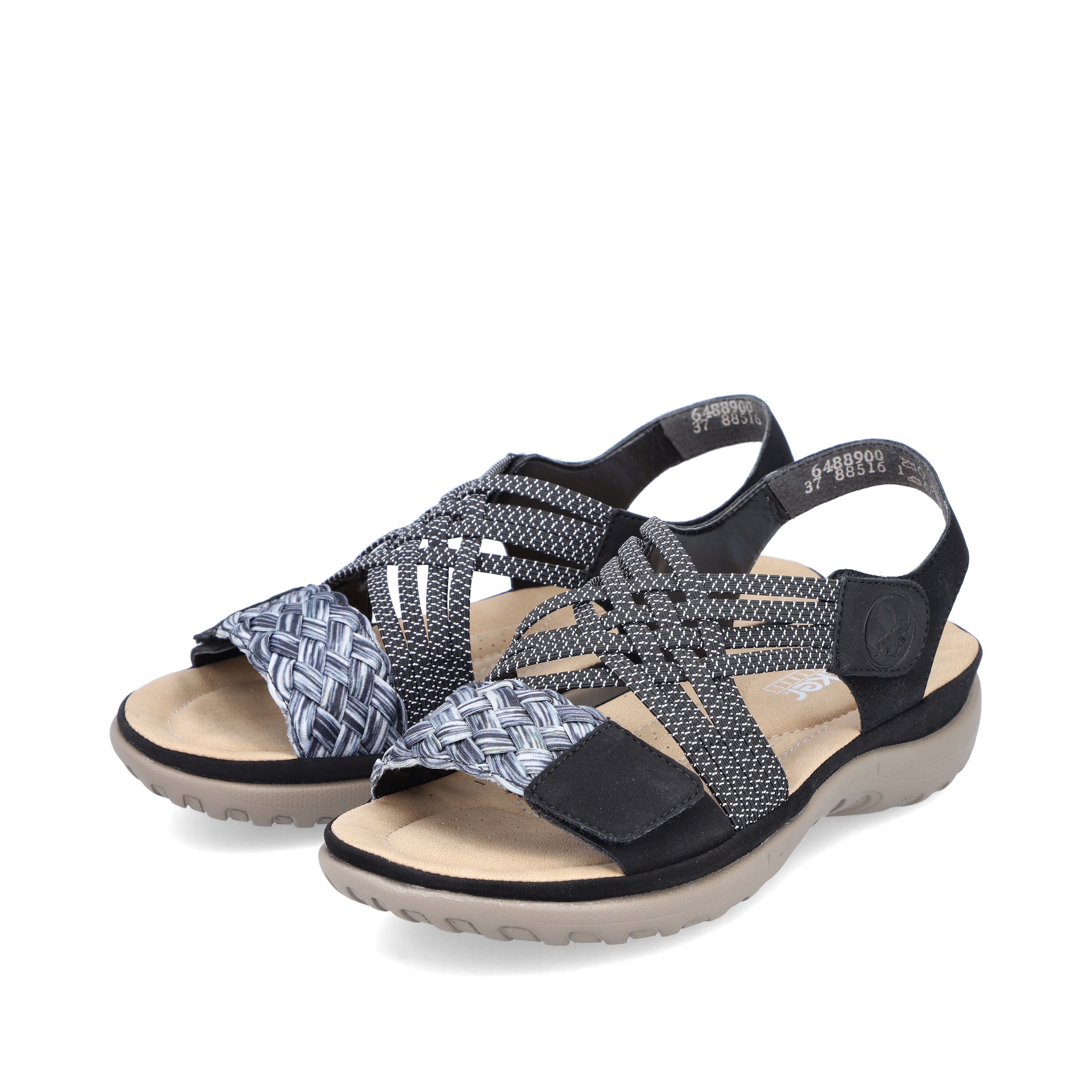 Rieker Damen Riemchensandalen nachtschwarz