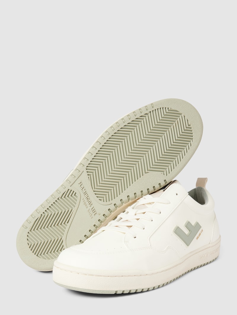 Sneaker mit Label-Details Modell 'Roland' in weiß