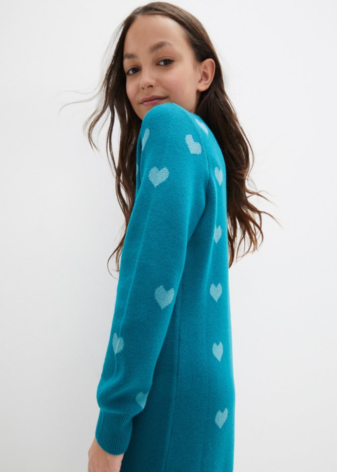 Mädchen Strickpullover mit Herzen