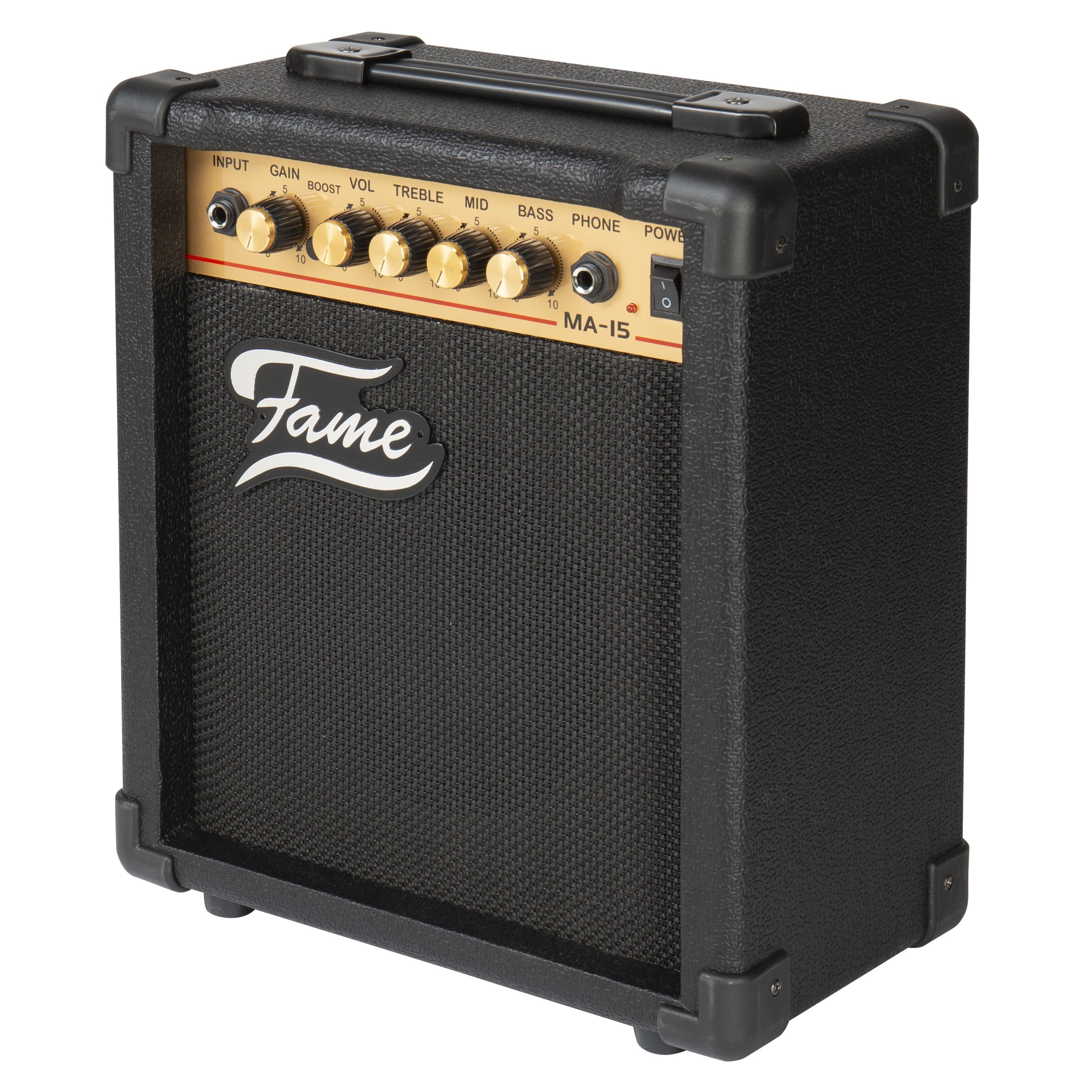 FAME Verstärker (MA-15 Combo Gitarrenverstärker mit 15 Watt Leistung und 3-Band Equali)