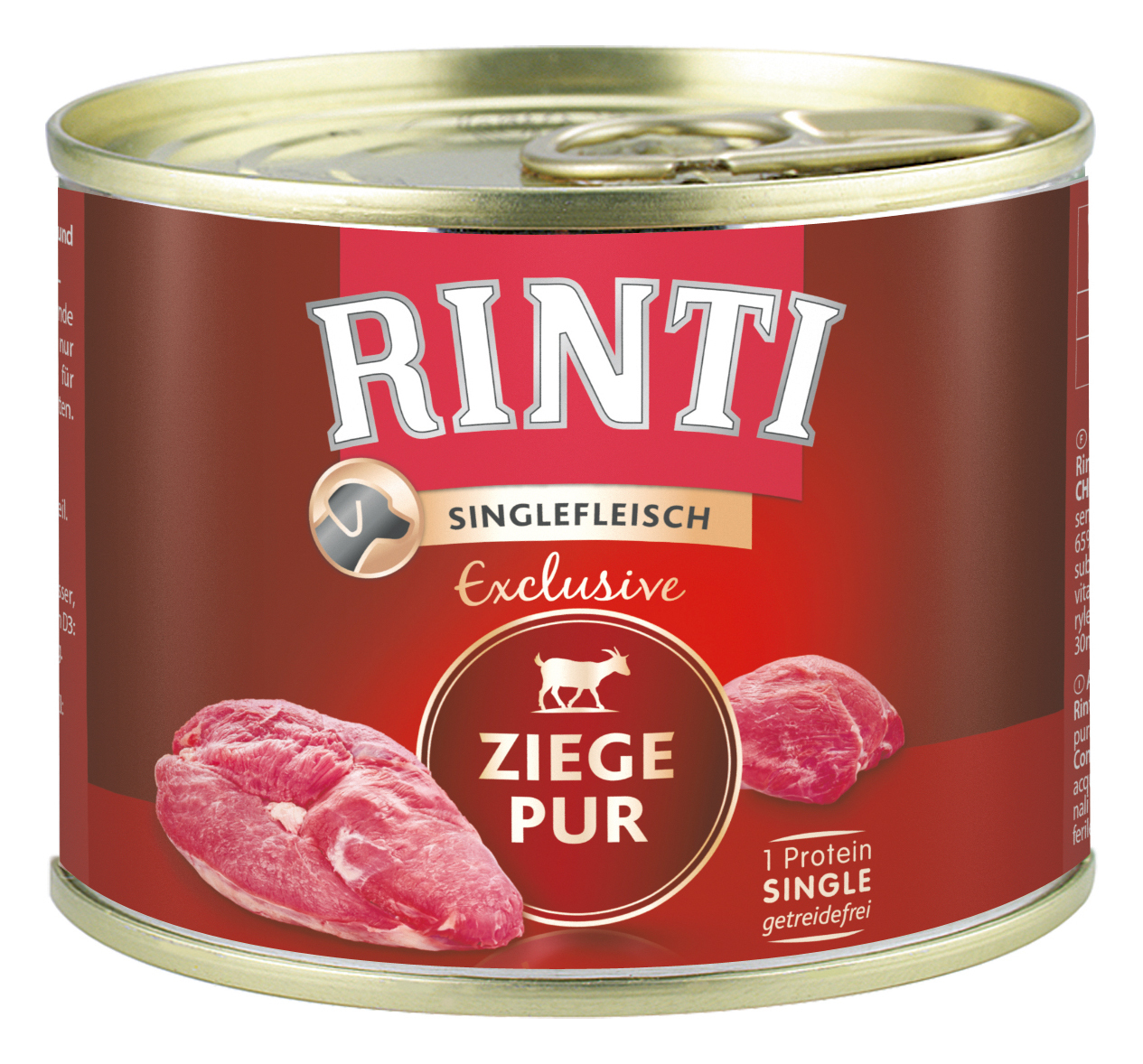 RINTI Hundenassfutter RINTI Singlefleisch 12x185g Ziege pur exclusive