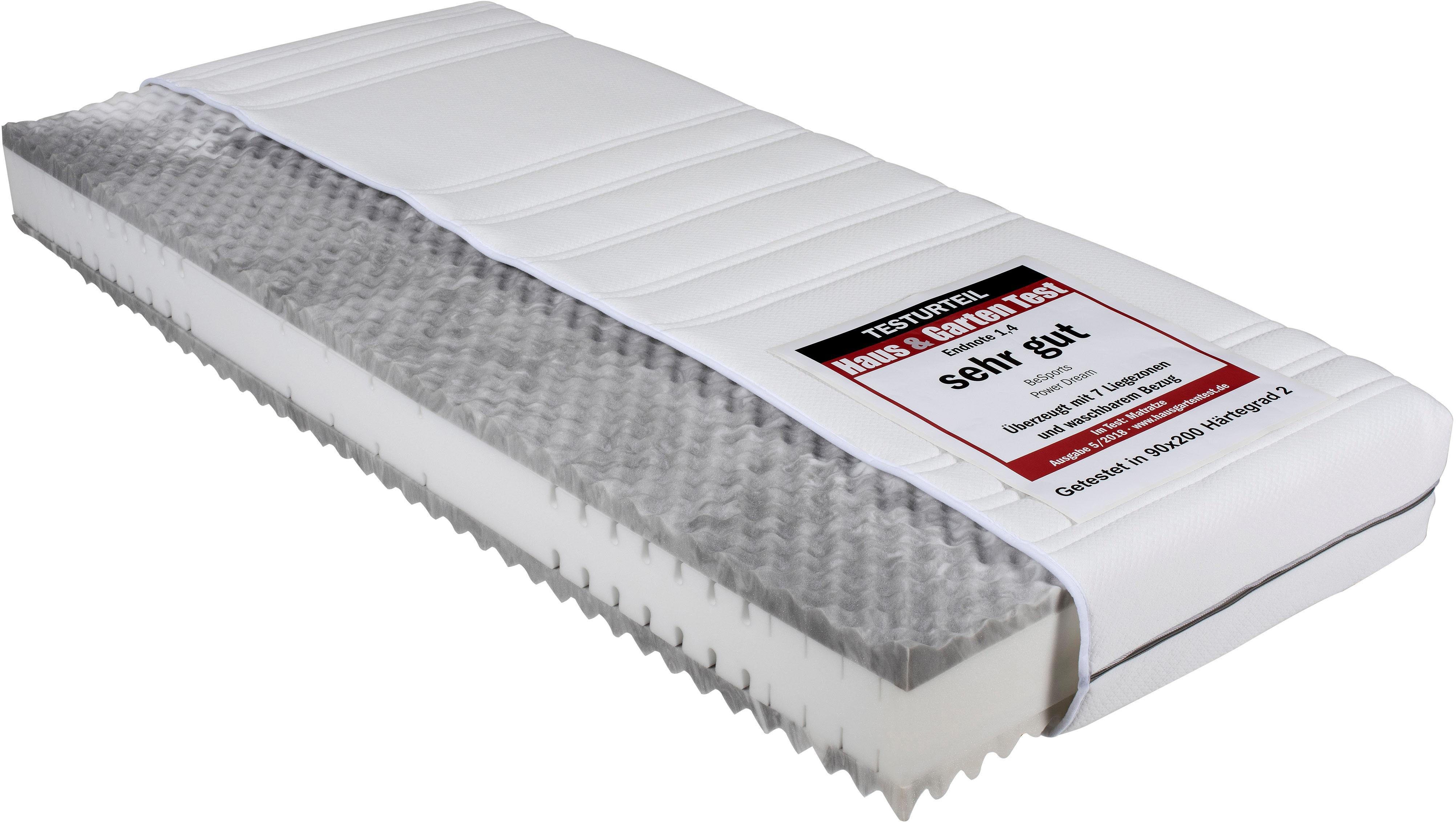 Komfortschaummatratze Power Dream, Beco, 21 cm hoch, Matratze in 90x200, 140x200 cm und weiteren Größen erhältlich