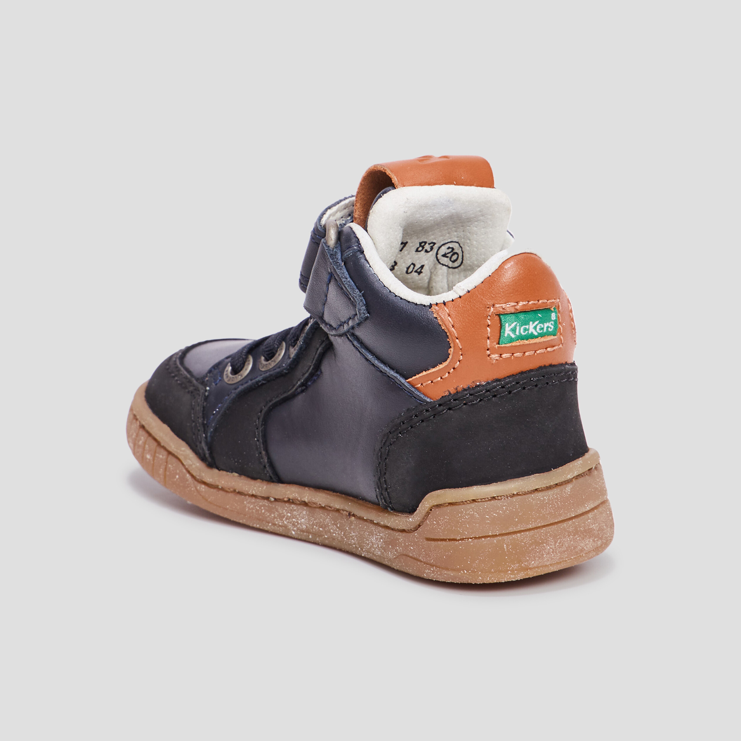 Bottillons en cuir Kickers Winckycdt noir bébé garçon | La Halle