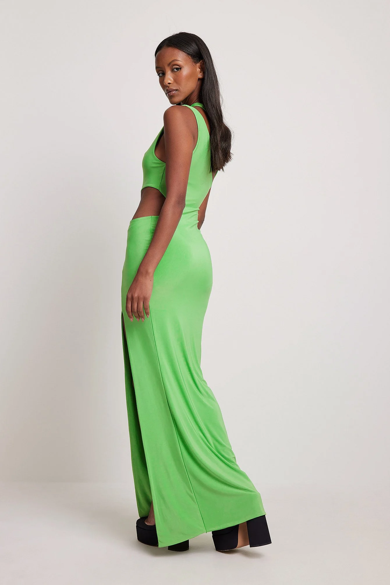 Cut out Maxikleid mit hohem Schlitz