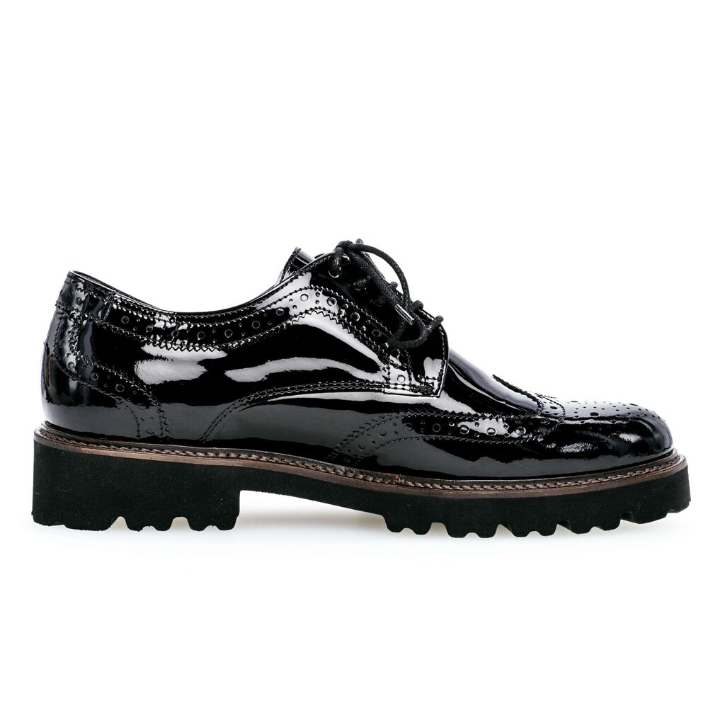 Gabor fashion Schnürschuh schwarz