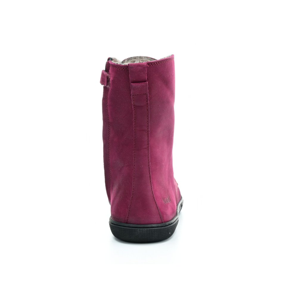 Koel Lady Faro Bordo Lambswool weinrote Winterbarfußschuhe