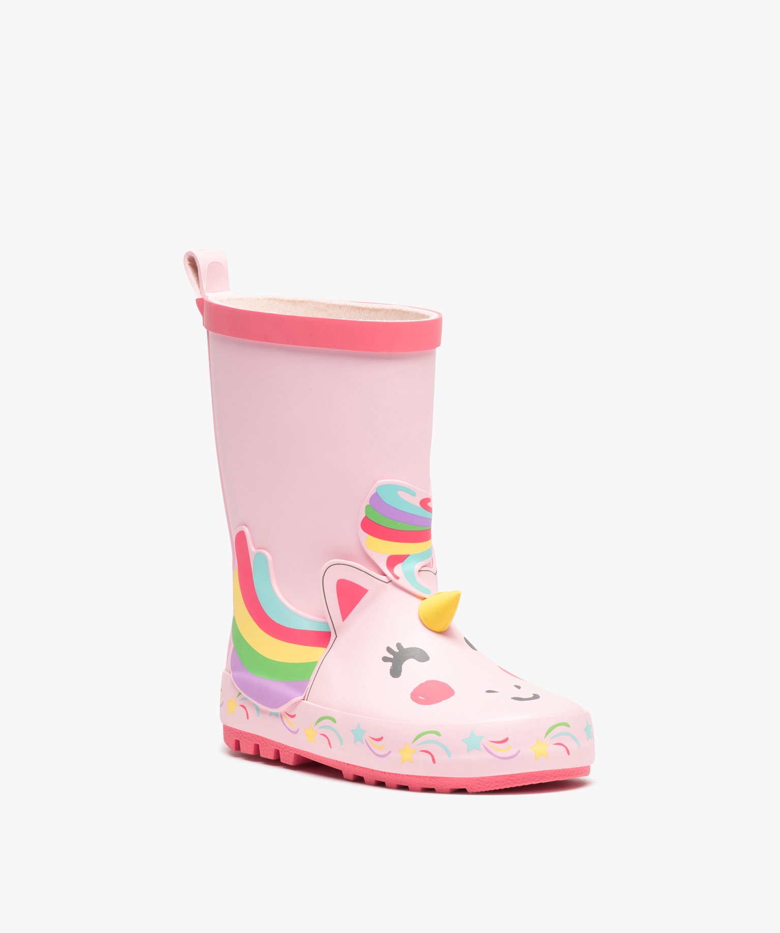 Bottes de pluie fille en caoutchouc fantaisie licorne rose | GEMO