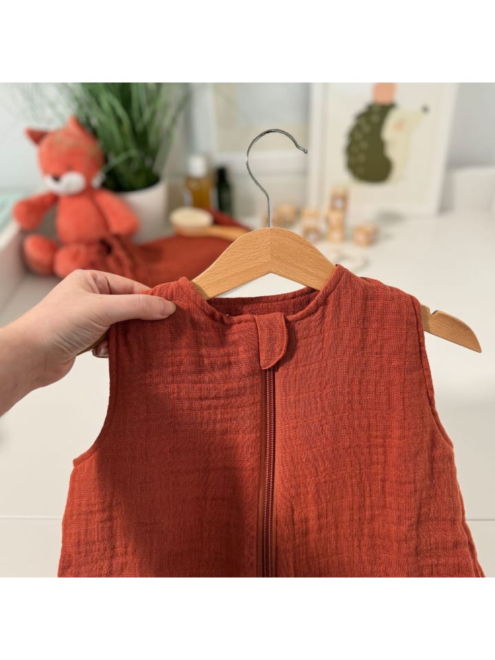 Makian Musselin-Schlafsack - Terracotta - Gr. 60 in rot günstig kaufen