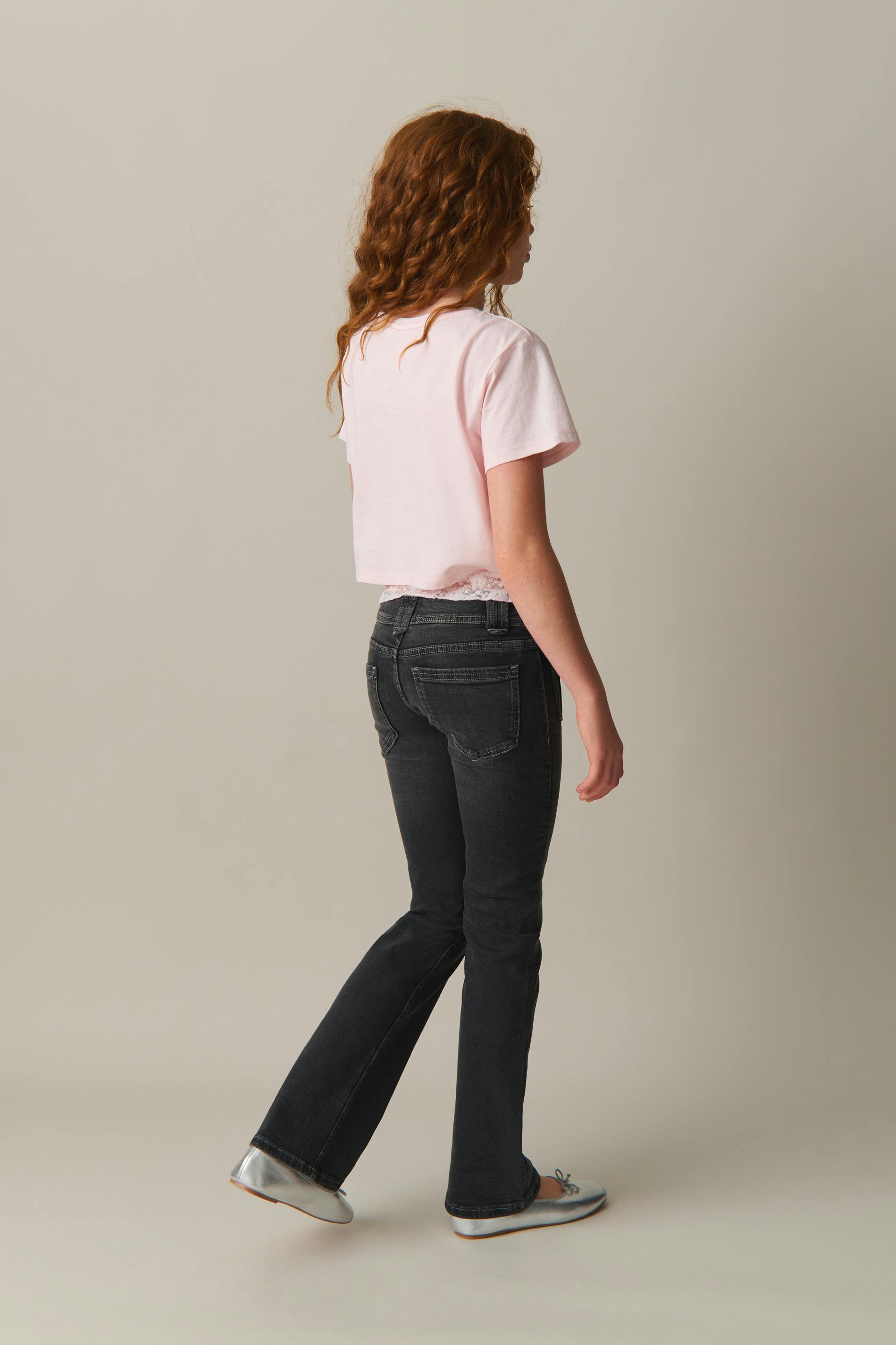 Front pocket bootcut jeans