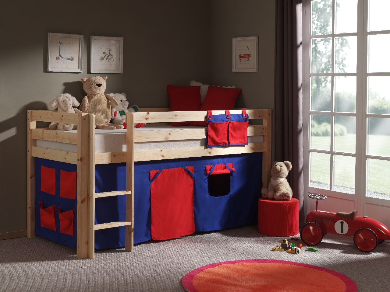 VIPACK Spielbett Pino mit Textilset 