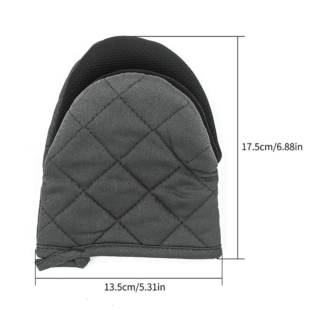 SCOKIT Topfhandschuhe 2 Stück Mini Topfhandschuhe, (mit Aufhängeschlaufe, rutschfest hitzebeständig Baumwoll Ofenhandschuh), für Mikrowelle und Ofen