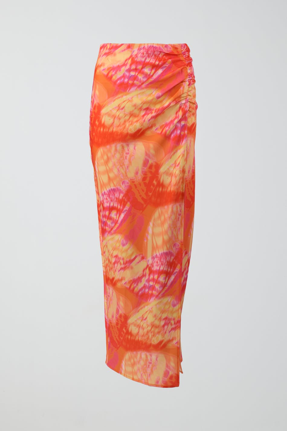 Maxi satin skirt