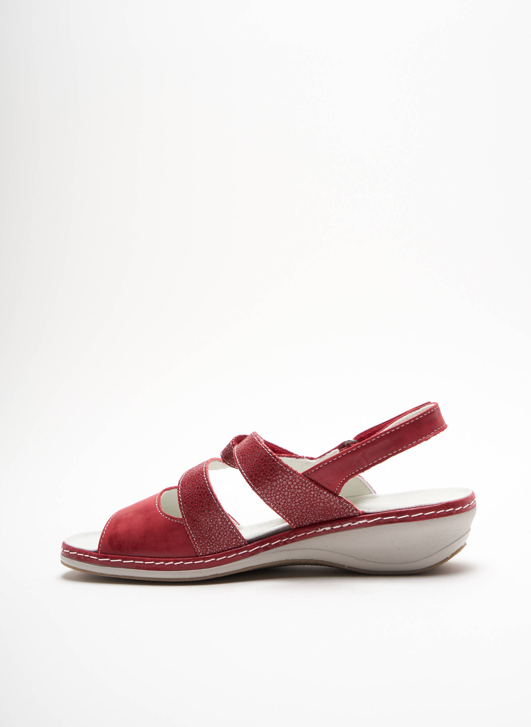 Swedi Sandales Nu Pieds Femme couleur rouge