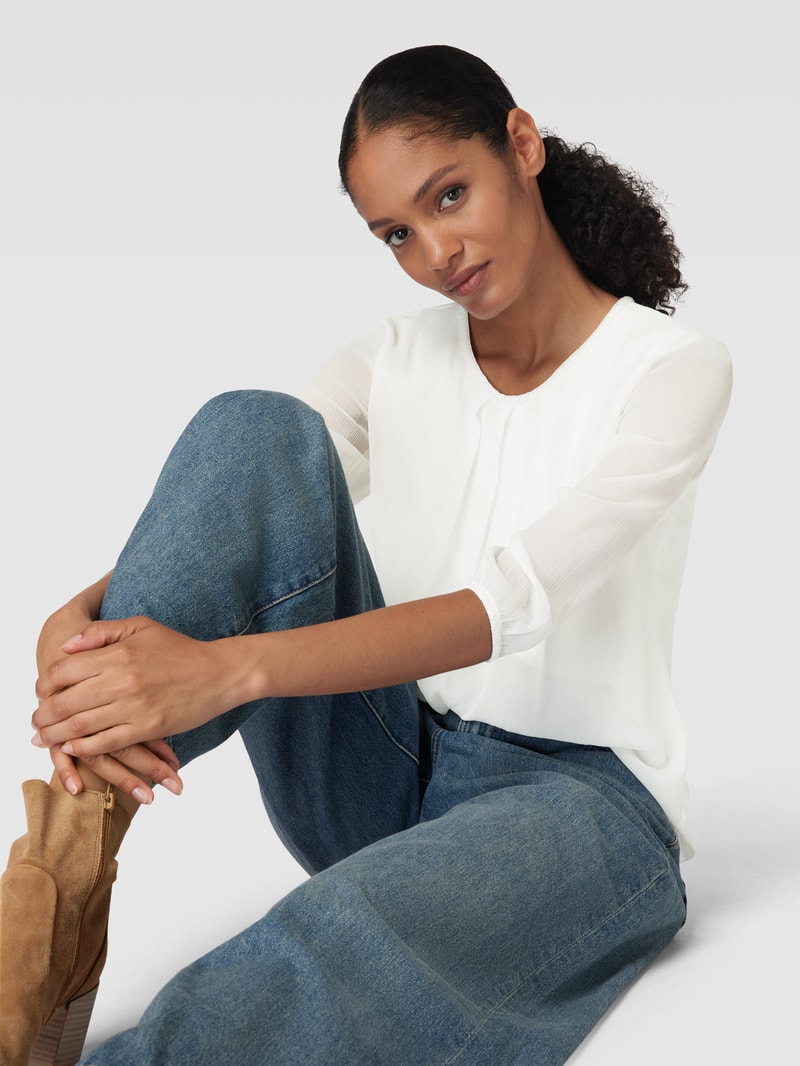 Blusenshirt mit 3/4-Arm in offwhite