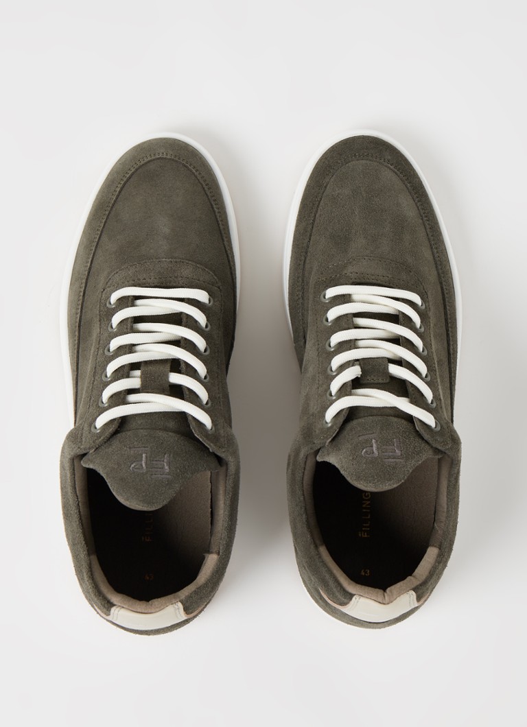 Niskie buty sportowe Filling Pieces Ripple ze zamszu ze skórzanymi detalami.
