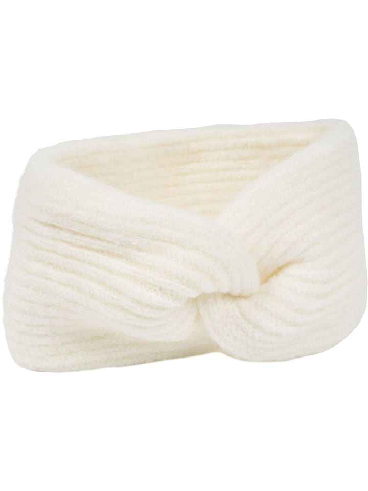 styleBREAKER Strick Stirnband mit Perlrippen Muster und Knoten in Creme günstig kaufen onesize