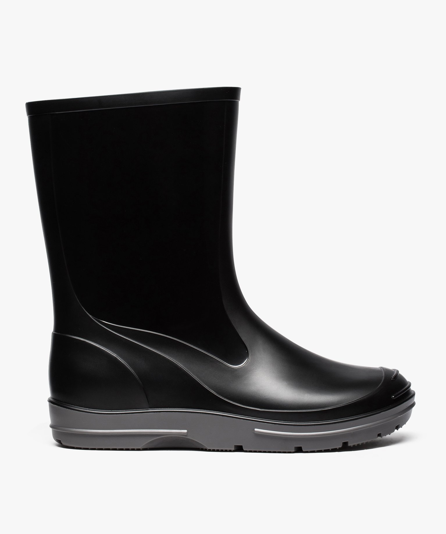 Bottes de pluie Garçon à semelle crantée contrastée noir | GEMO