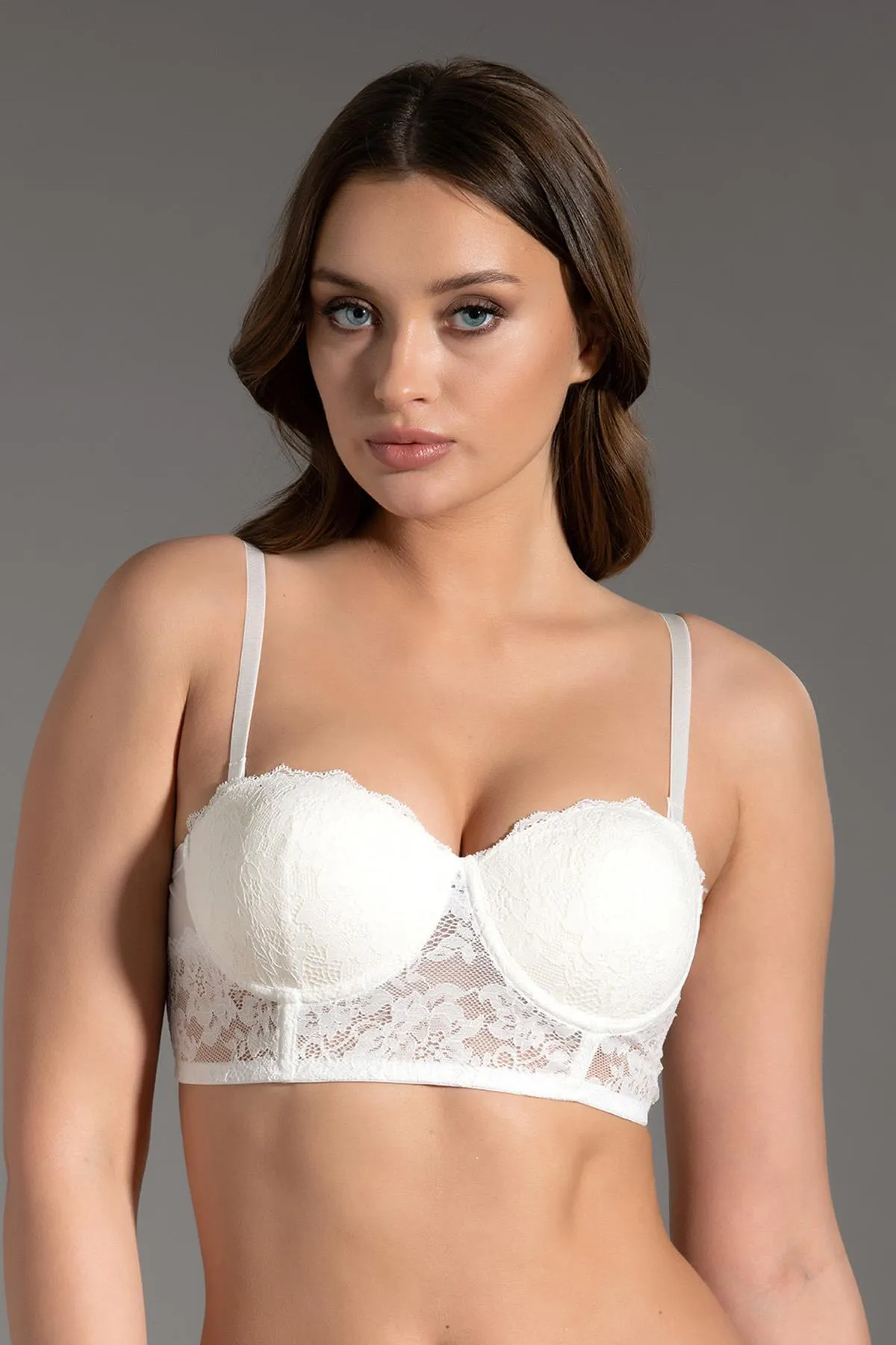 C&City  Unterstütztes trägerloses Bustier C15120 Ecru