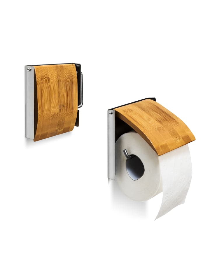 relaxdays Toilettenpapierhalter Bambus in Natur günstig kaufen onesize