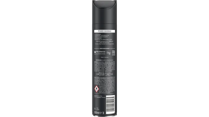 TAFT Haarspray Power Invisible 250 ml Haltegrad 5 - sehr starker Halt 250 ml