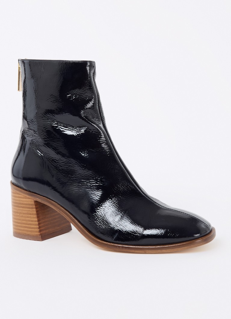 Stivaletto alla caviglia LKBennett Camila in pelle con finitura verniciata