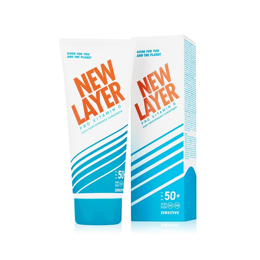 NOWY LAYER Pro Witamina D Wysokowydajny krem przeciwsłoneczny SPF 50+ Sensitive