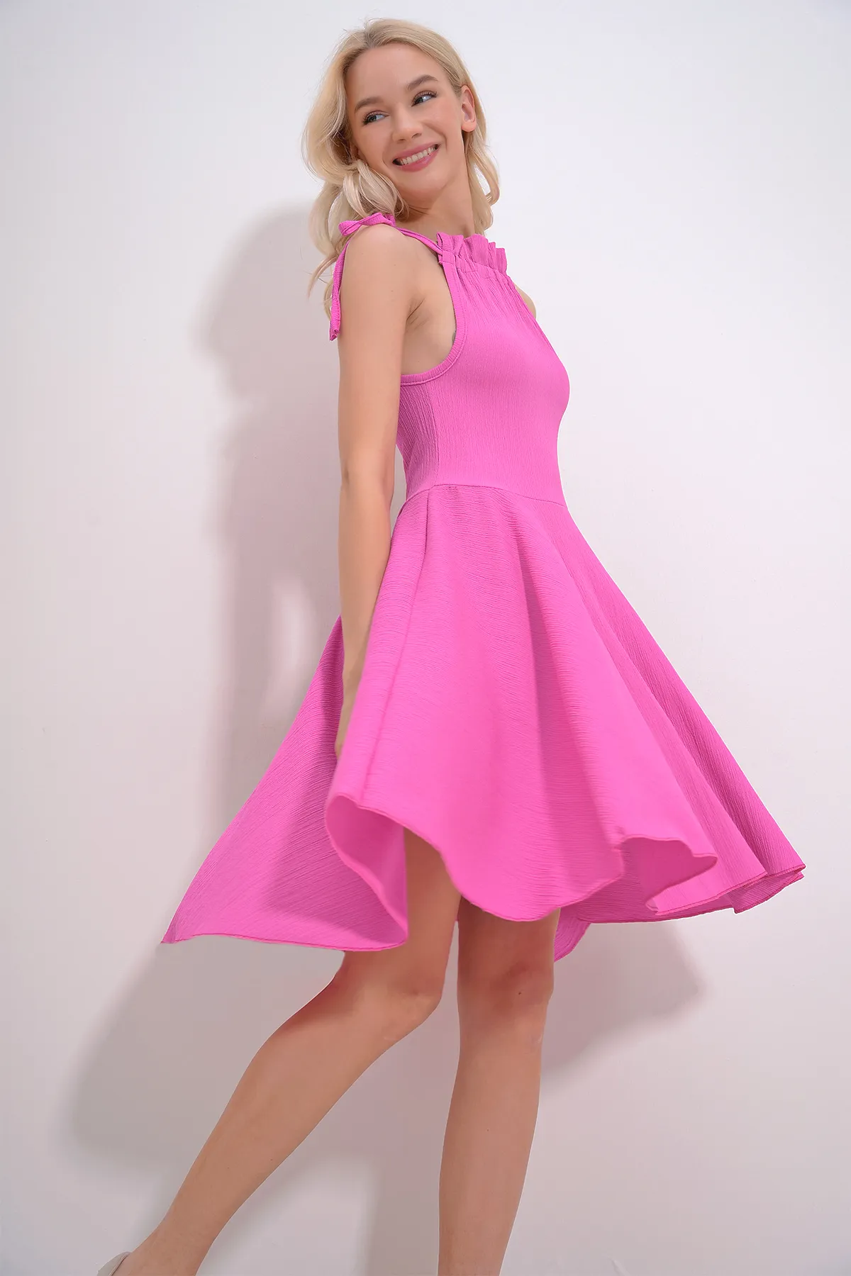 Trend Alaçatı Stili  Kleid - Rosa - A-Linie