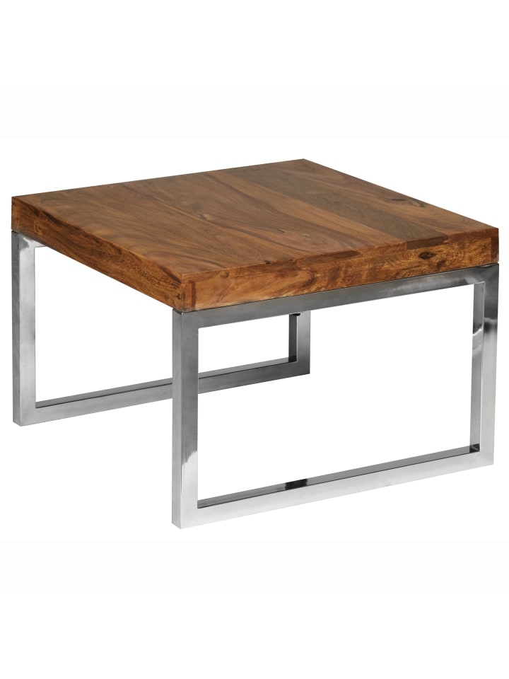 KADIMA DESIGN Beistelltisch GUNA Massiv-Holz Wohnzimmer-Tisch günstig kaufen