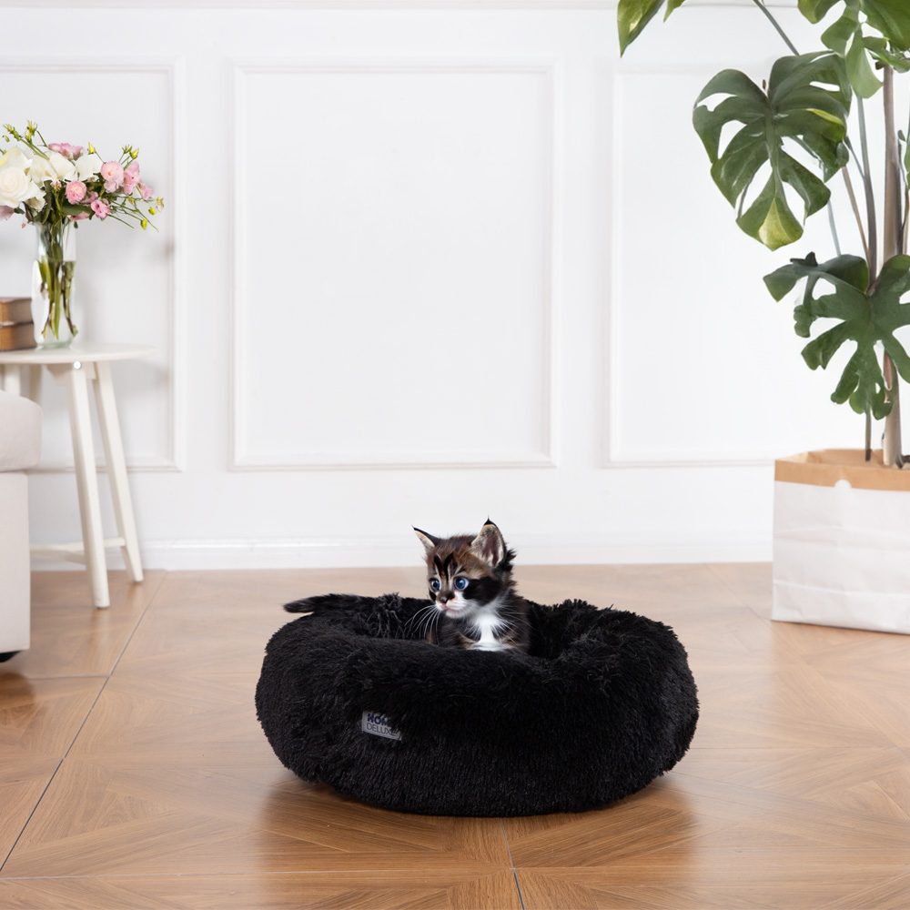 Home Deluxe Haustierbett MUFFIN - Schwarz L
