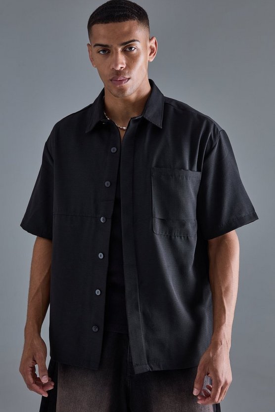 Kastiges Oversize Ripstop Hemd