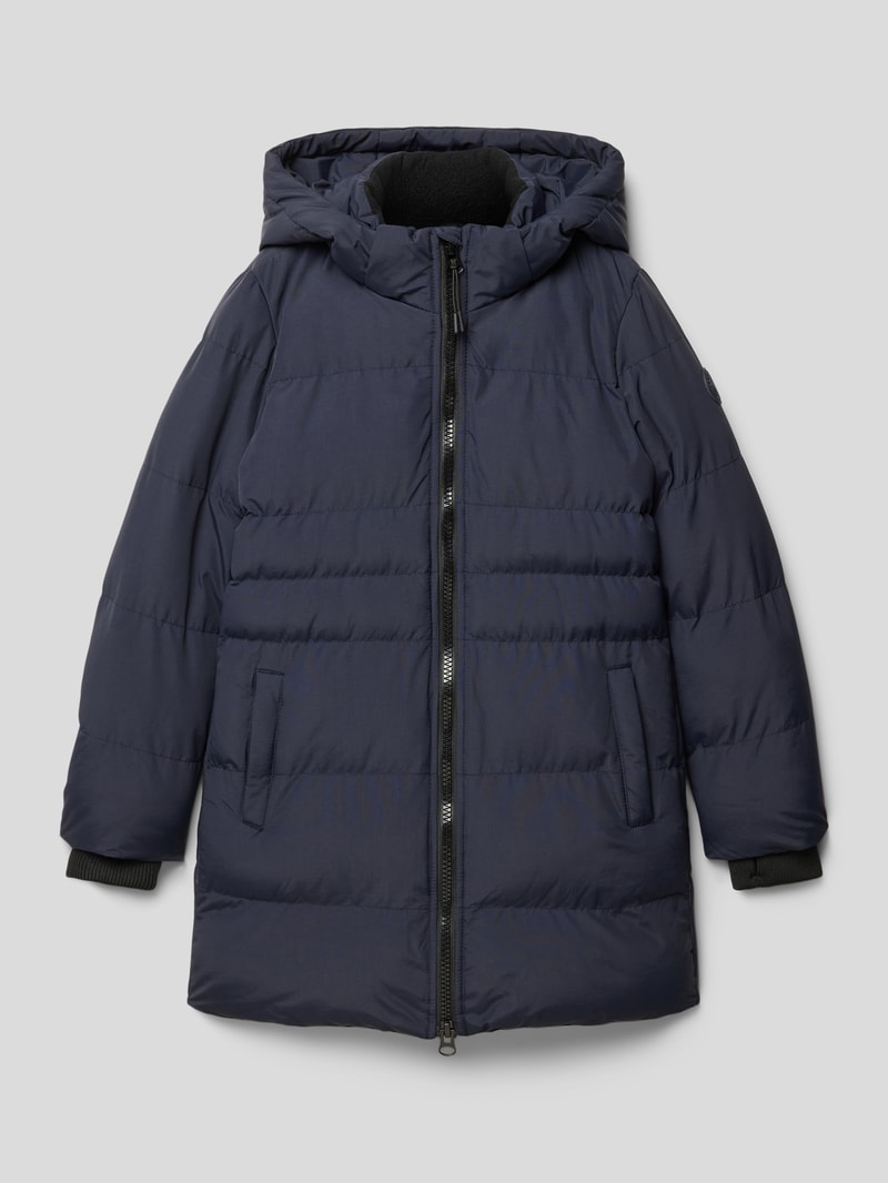 Steppjacke mit Kapuze Modell 'Siena' in marineblau