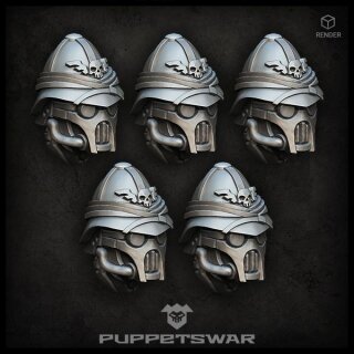 Masked Colonial Troopers Heads (5)