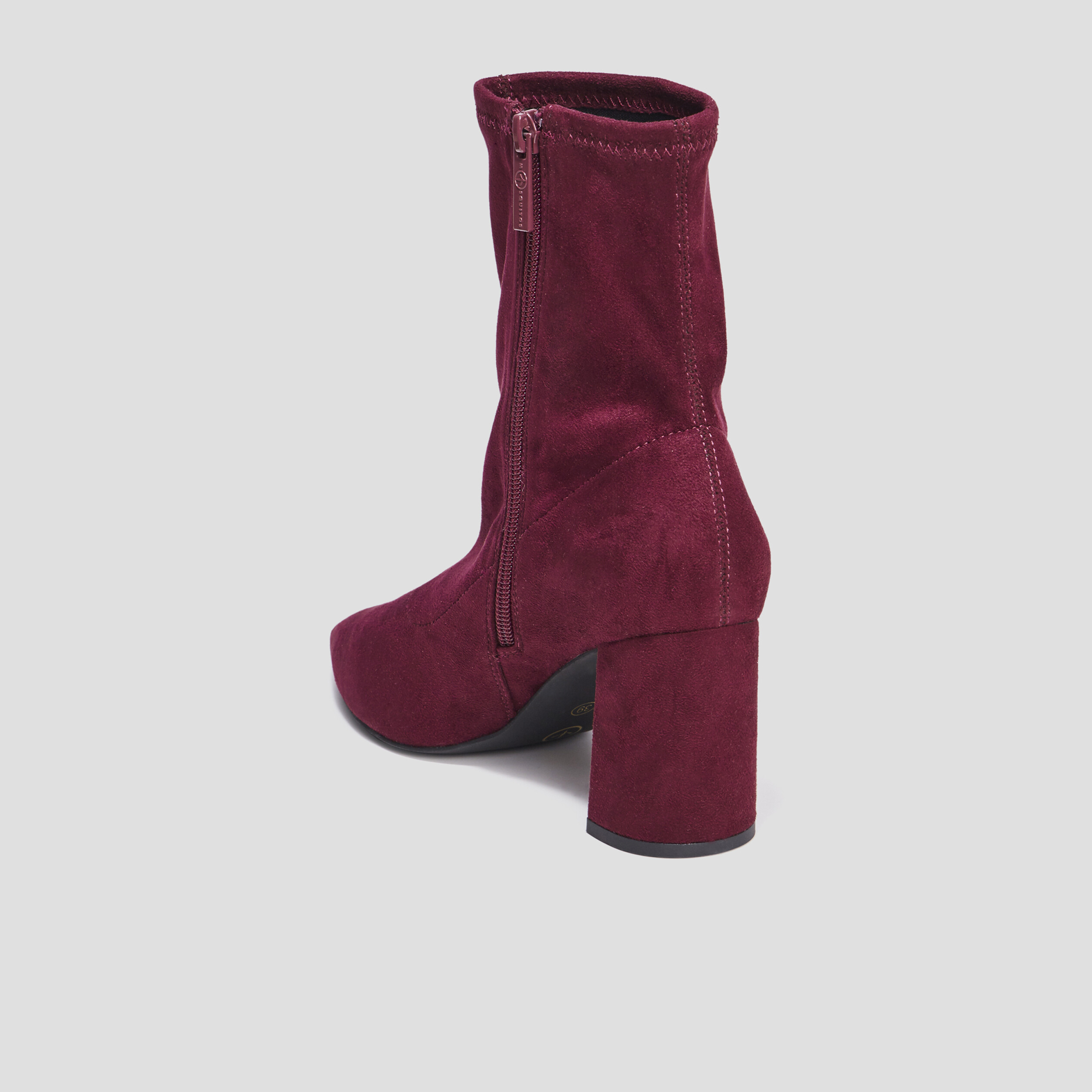 Bottines à talons bouts pointus rouge femme | La Halle