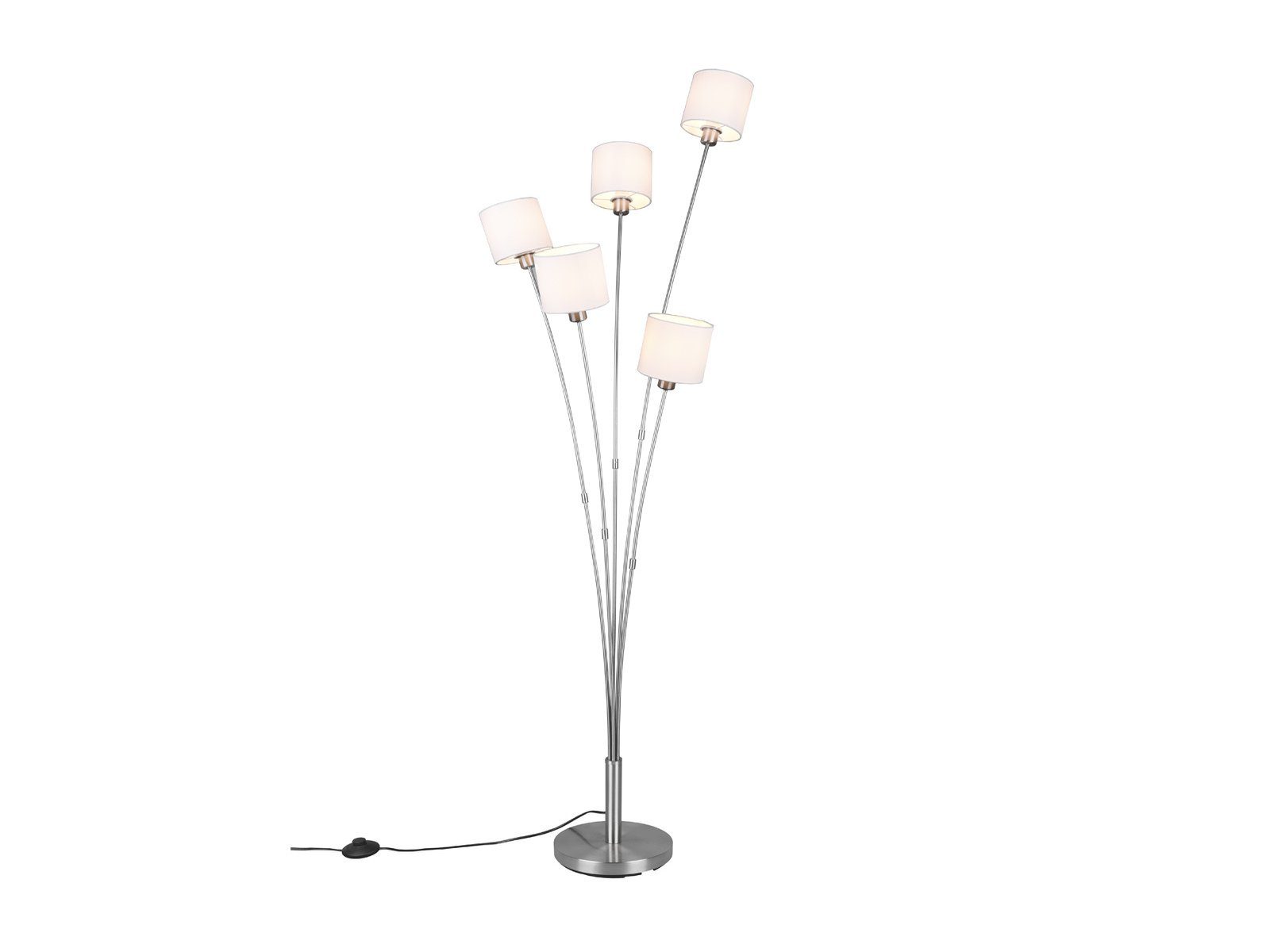 meineWunschleuchte LED Stehlampe, Dimmfunktion, LED wechselbar, Warmweiß, große ausgefallene moderne Designer-lampe dimmbar mehrflammig, H 163cm