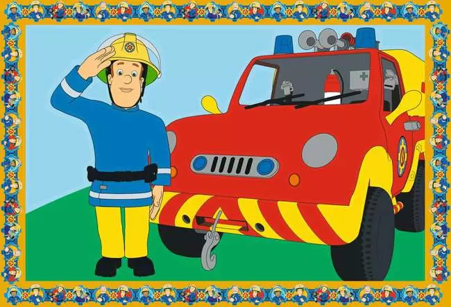 CreArt Feuerwehrmann Sam - Malen nach Zahlen für Kinder ab 5 Jahren