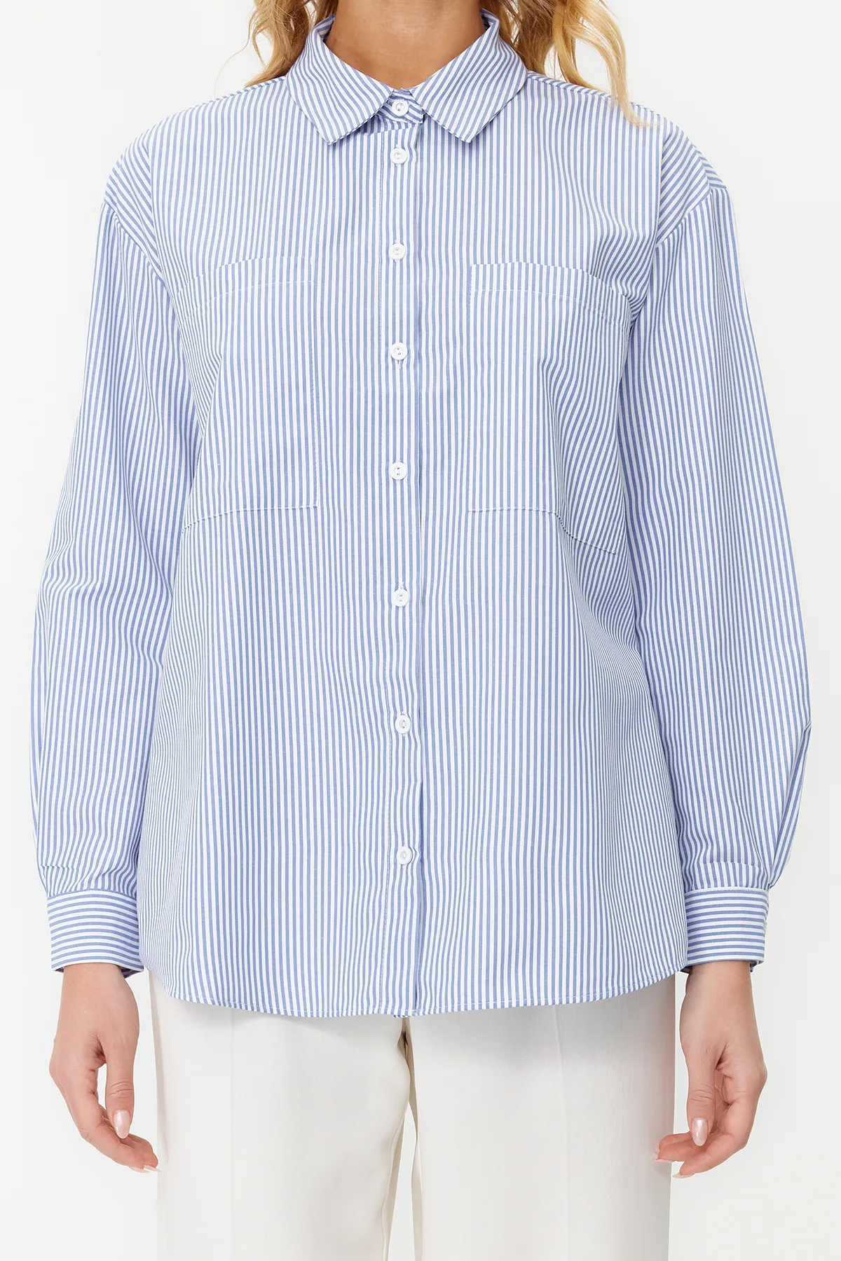 Trendyol Collection  Hemd - Dunkelblau - Oversized