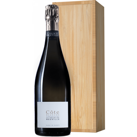 CHAMPAGNE LE BRUN DE NEUVILLE - COTE BLANCHE - JEROBOAM - BLANC DE BLANCS BRUT - CAISSE BOIS