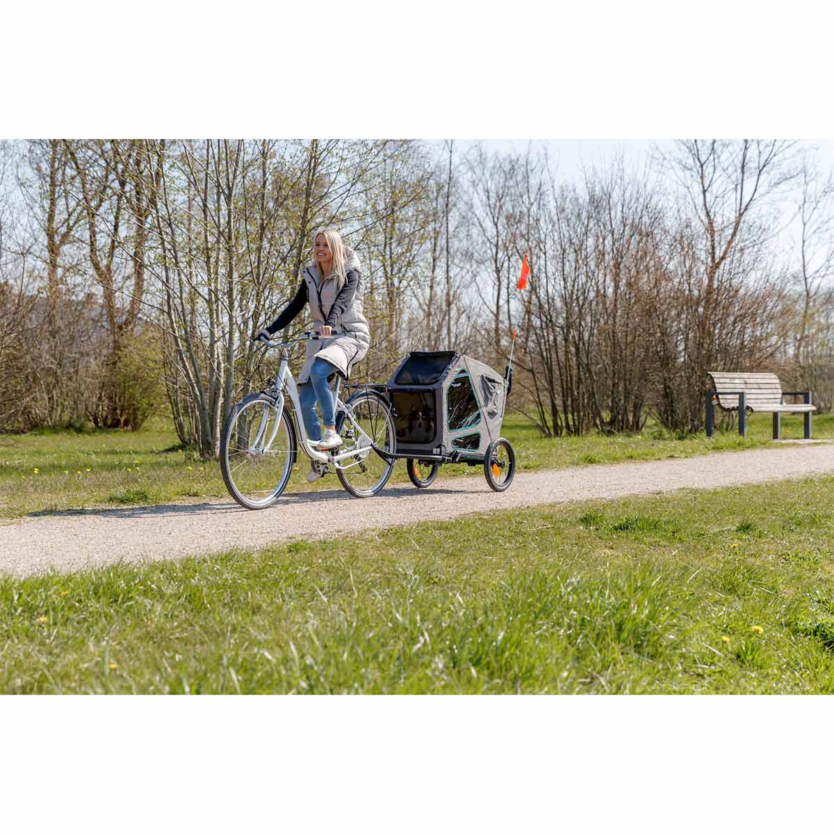 Trixie Fahrrad-Anhänger M 71×95×85/138 cm