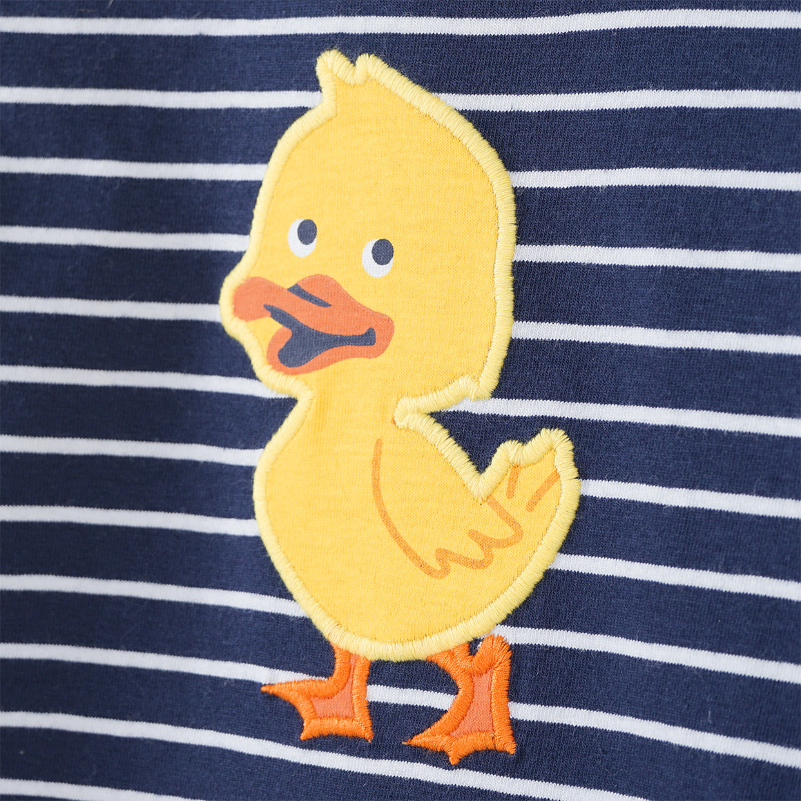 Mädchen Langarmshirt mit Entchen-Applikation