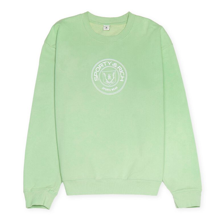 Sporty & Rich Monaco Crewneck sage/white