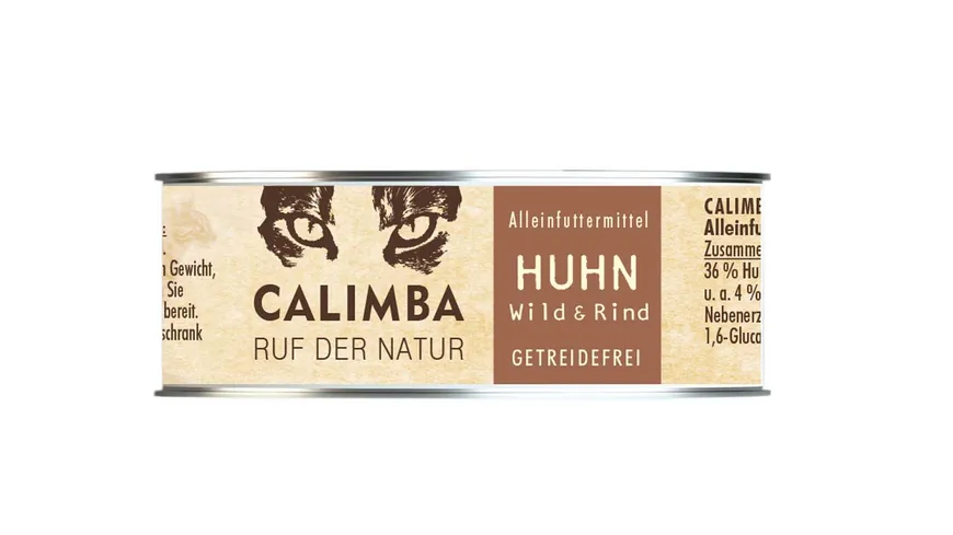 CALIMBA Katzennassfutter Huhn mit Wild Dose 85 g