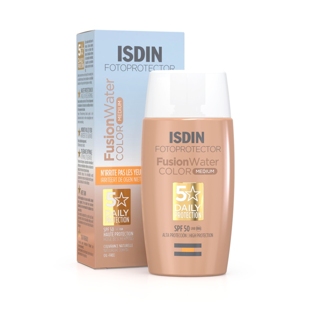 isdin Fusion Water Color Medium Crème solaire visage teintée Ultra-légère SPF50