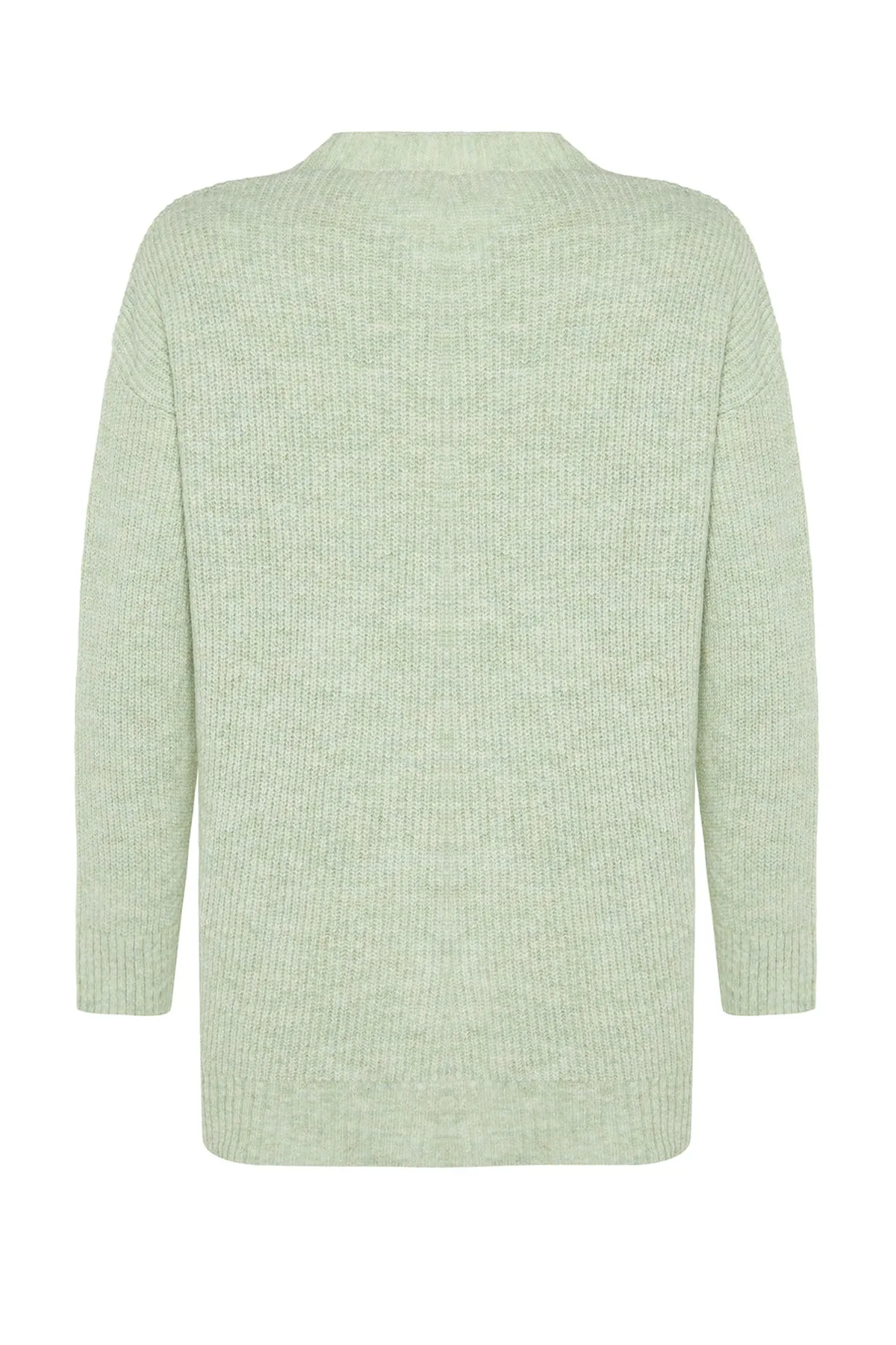 Trendyol Modest  Mintfarbene Strickjacke mit V-Ausschnitt und Knopfleiste TCTAW22HI0397