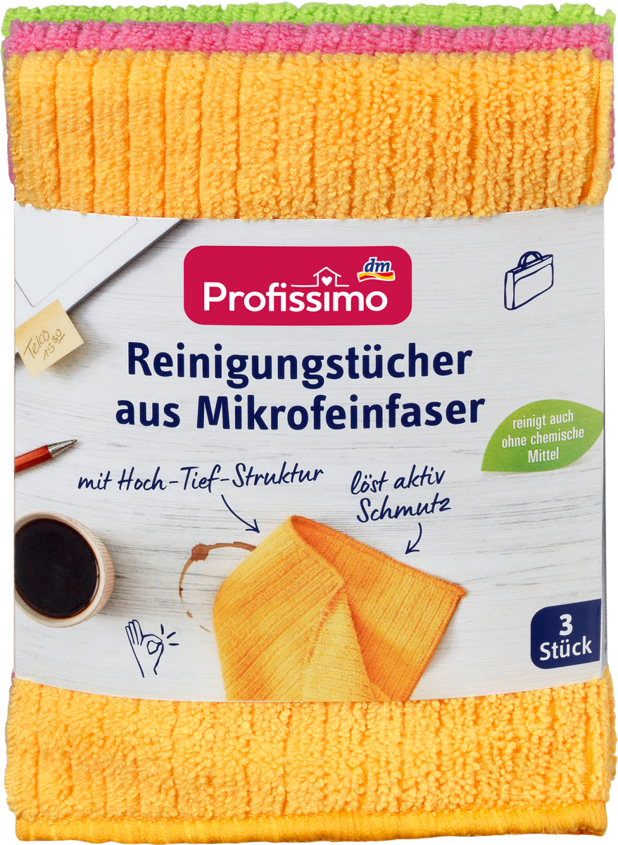 Reinigungstücher aus Mikrofeinfaser, 3 St