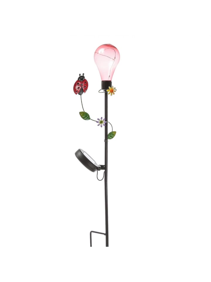 MARELIDA LED Solar Gartenstecker Schmetterling Deko Gartenspieß H: 84cm in rot günstig kaufen onesize