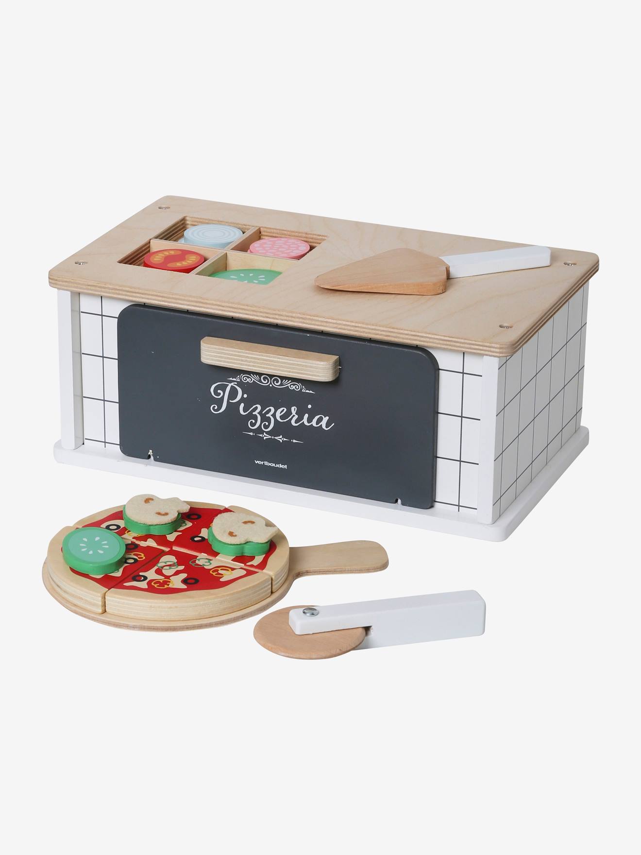 Vertbaudet Kinder Pizzaofen, Holz FSC - beige