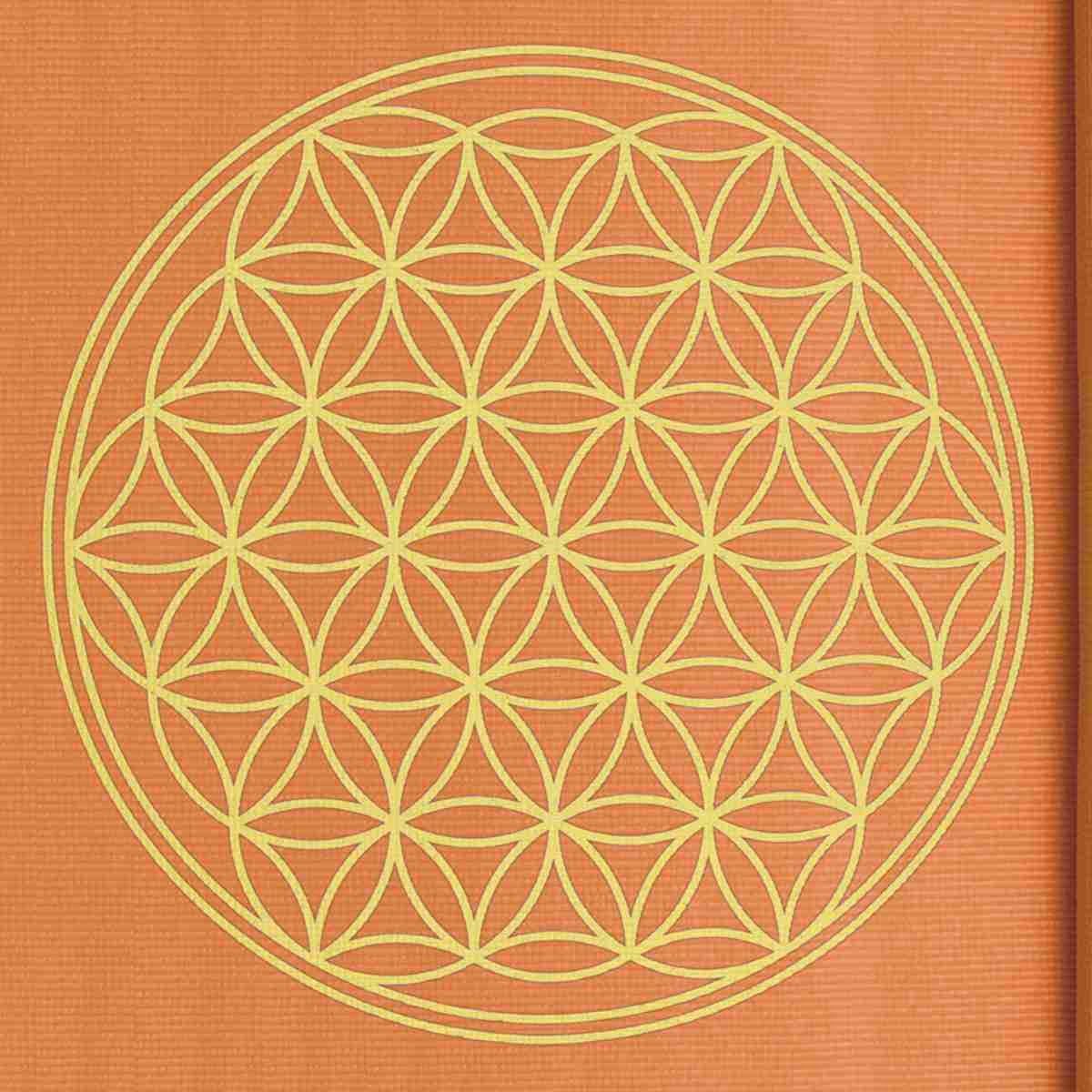 Yogistar Yogamatte Yogistar Yogamatte Basic Flower of Life, Naturkautschuk, rutschfest, stoßdämpfend, pflegeleicht, hohe Qualität